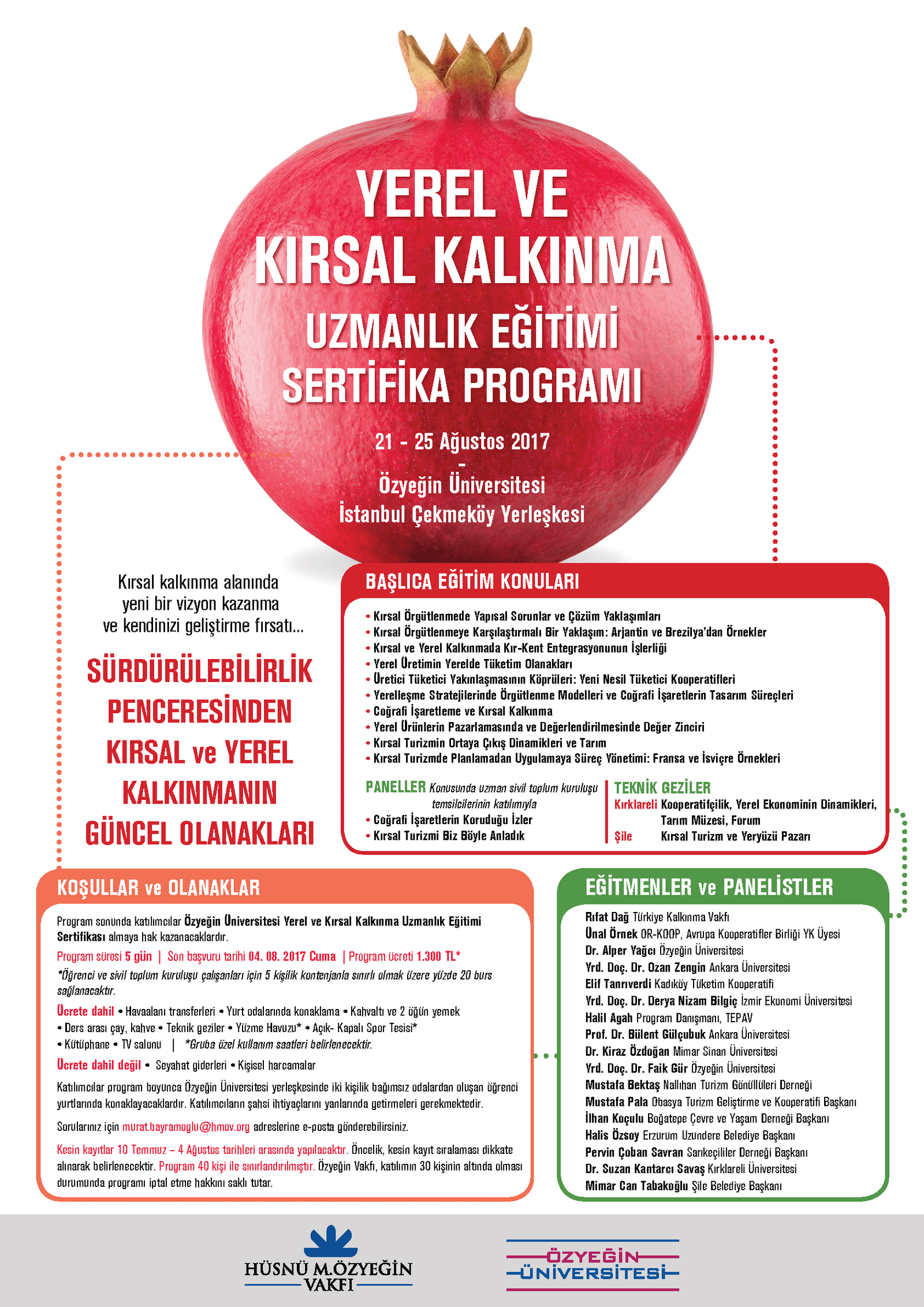 2017 Yerel ve Kırsal Kalkınma Eğitimi Sertifika Programı