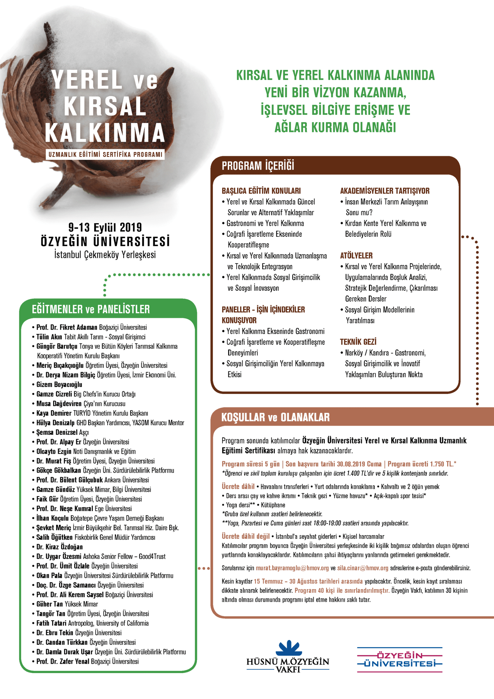 2019 Yerel ve Kırsal Kalkınma Eğitimi Sertifika Programı