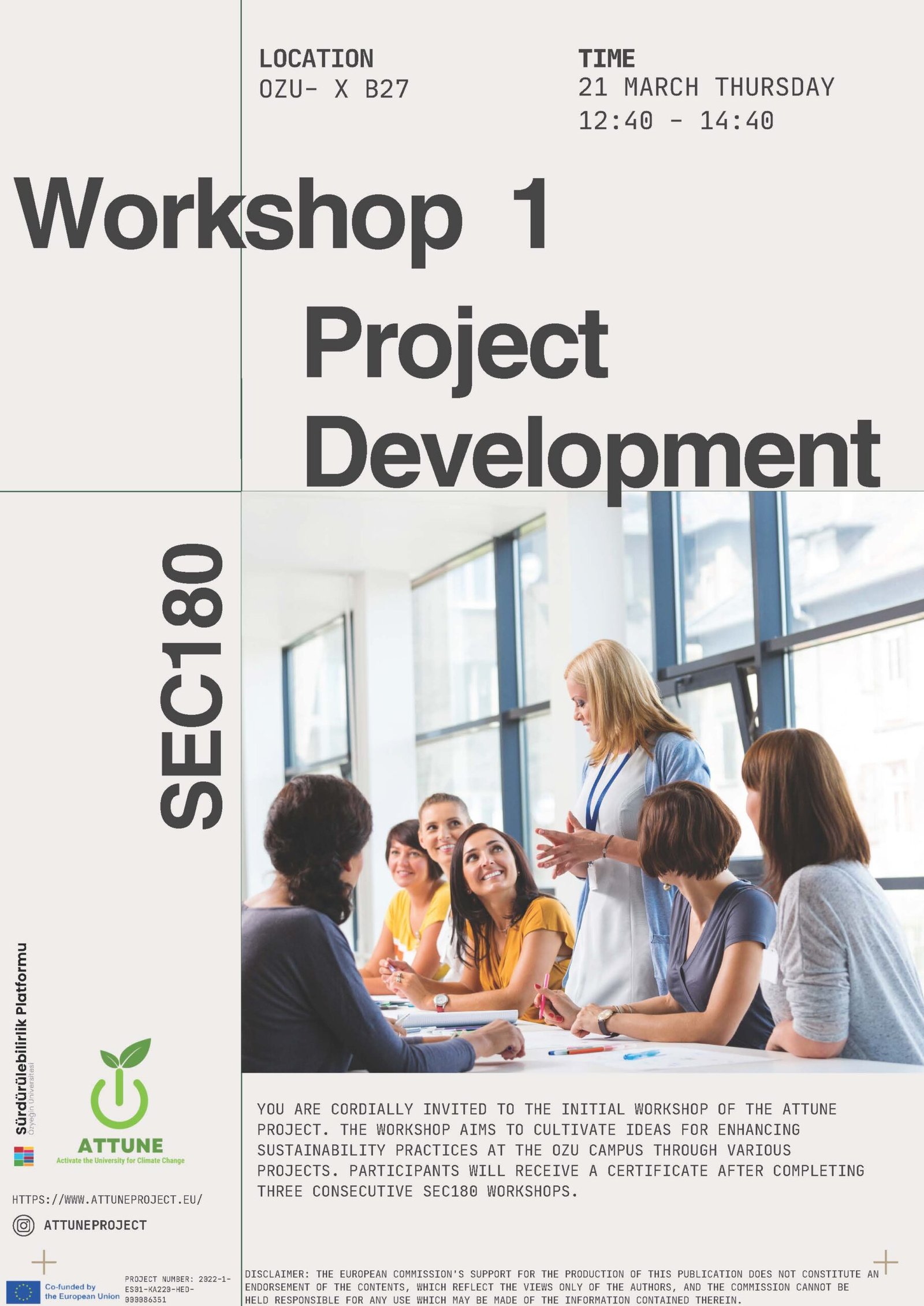 Birinci ATTUNE Workshopu İçin Bize Katılın!