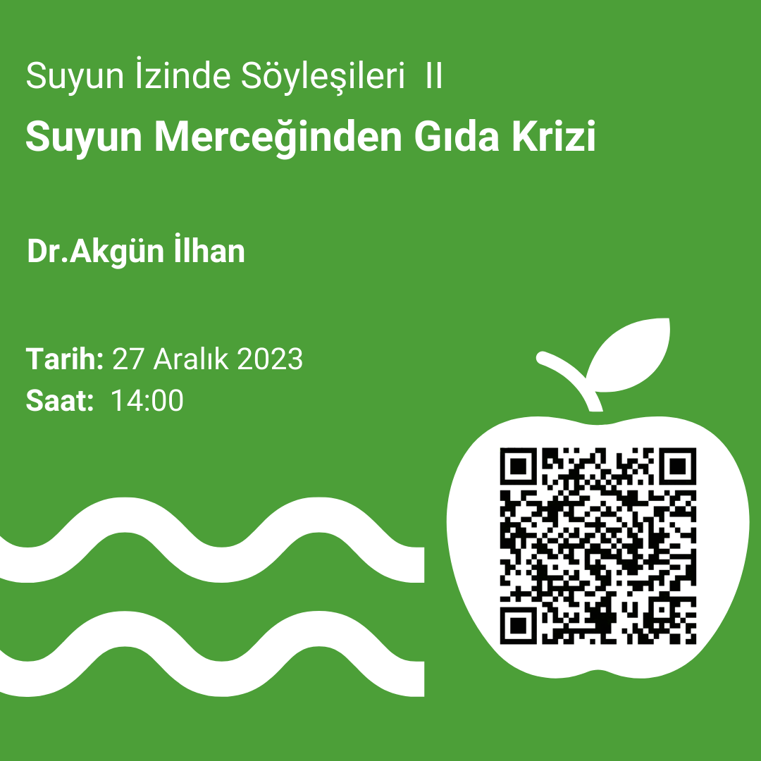 “Suyun İzinde Söyleşileri” Serisi – “Suyun Merceğinden Gıda Krizi” Oturumu ile Dr. Akgün İlhan